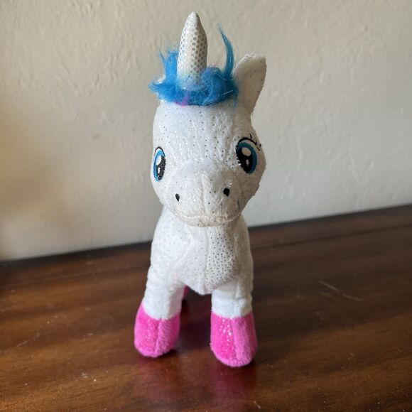 Alice Unicorn Plush "PARIS" Embroidered Rainbow Mane - Picture 3 of 7